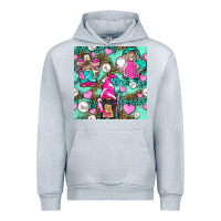 Heather Grey Hairdresser Gnomes With Hearts And Pearls With Leopard Urban Hoodie - BundleAndBundleShop