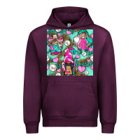 Mauve Wine Hairdresser Gnomes With Hearts And Pearls With Leopard Urban Hoodie - BundleAndBundleShop