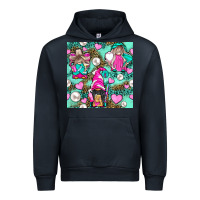 Navy Hairdresser Gnomes With Hearts And Pearls With Leopard Urban Hoodie - BundleAndBundleShop