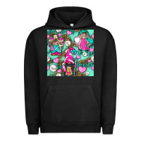 Pigment Black Hairdresser Gnomes With Hearts And Pearls With Leopard Urban Hoodie - BundleAndBundleShop