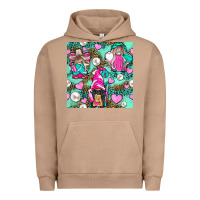 Pigment Burro Hairdresser Gnomes With Hearts And Pearls With Leopard Urban Hoodie - BundleAndBundleShop