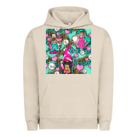 Pigment French Oak Hairdresser Gnomes With Hearts And Pearls With Leopard Urban Hoodie - BundleAndBundleShop