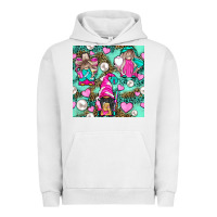 Pigment Lunar Rock Hairdresser Gnomes With Hearts And Pearls With Leopard Urban Hoodie - BundleAndBundleShop