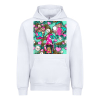 White Hairdresser Gnomes With Hearts And Pearls With Leopard Urban Hoodie - BundleAndBundleShop