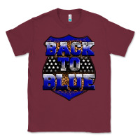 Burgundy Back the blue Classic Tee - Neo Western