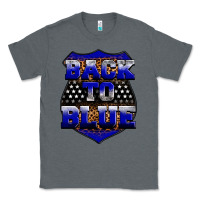 Charcoal Heather Back the blue Classic Tee - Neo Western