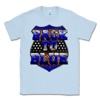 Dusty Blue Back the blue Classic Tee - Neo Western