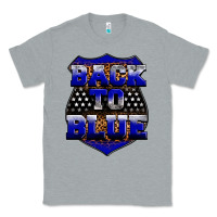 Heather Grey Back the blue Classic Tee - Neo Western