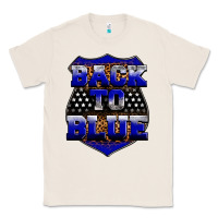 Natural Back the blue Classic Tee - Neo Western