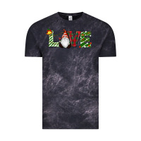 Cloud Black Christmas Love Gnome Vintage Tee - RanaPortraitStore