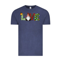 Vintage Denim Christmas Love Gnome Vintage Tee - RanaPortraitStore