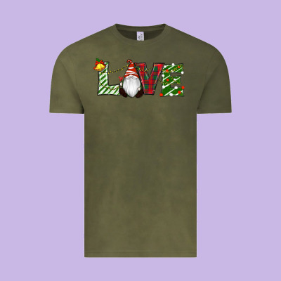 Vintage Tee Christmas Love Gnome