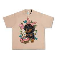 Burro Easter Dachshund Urban Heavy Tee - RanaPortraitStore
