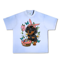 Grape Ice Easter Dachshund Urban Heavy Tee - RanaPortraitStore