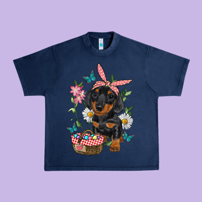 Urban Heavy Tee Easter Dachshund