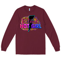 Burgundy retired hot girl Long Sleeve Tee - Zillion Design Studio