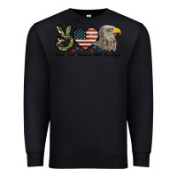 Black Peace Love American White Sea Eagle Premium Sweatshirt - LillyAllenDesigns