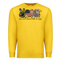 Lemon Peace Love American White Sea Eagle Premium Sweatshirt - LillyAllenDesigns