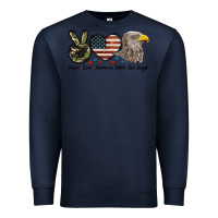 Navy Peace Love American White Sea Eagle Premium Sweatshirt - LillyAllenDesigns