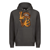 Smoke love leopard with lips Premium Hoodie - NancyCooperArtShop