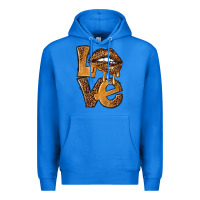 True Royal love leopard with lips Premium Hoodie - NancyCooperArtShop
