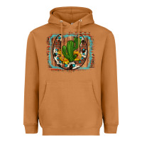 Meerkat cactus sunflower cowhide horseshoe  background Heavyweight Hoodie - Artiststas