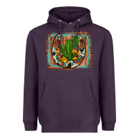 Plum cactus sunflower cowhide horseshoe  background Heavyweight Hoodie - Artiststas