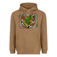 Toasted Coconut cactus sunflower cowhide horseshoe  background Heavyweight Hoodie - Artiststas