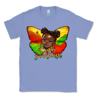 Colony Blue juneteenth butterfly black girl Classic Tee - HRA Design Shop