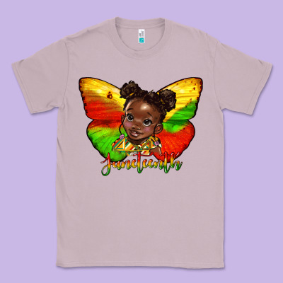 Juneteenth Butterfly Black Girl Classic Tee Designed By Hra Design Shop