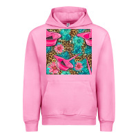 Fuchsia Pink Hairdresser Hair Color Mixing Bowl And Dye Brush With Flowers And Leop Urban Hoodie - BundleAndBundleShop