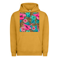 Pigment Peanut Butter Hairdresser Hair Color Mixing Bowl And Dye Brush With Flowers And Leop Urban Hoodie - BundleAndBundleShop