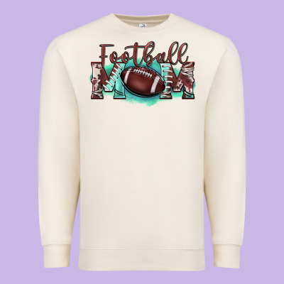 Football Mom Premium Sweatshirt Designed By Barkaloodesign