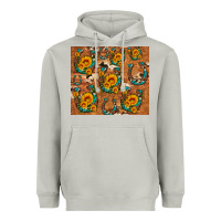 Moon Dust sunflower turquoise leopard cowhide horseshoe Heavyweight Hoodie - Artiststas