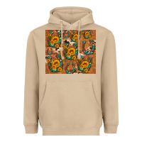 Mushroom sunflower turquoise leopard cowhide horseshoe Heavyweight Hoodie - Artiststas