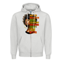 Dove Grey juneteenth 1885 because my ancestors weren't free in 1776 black woman Zipper Hoodie - HRA Design Shop