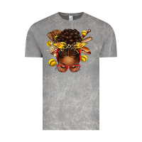Cloud Rock softball afro messy bun Vintage Tee - texasbilliewilder