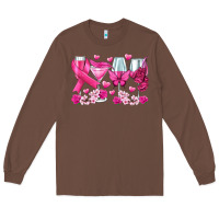 Chestnut breast cancer wine glasses Long Sleeve Tee - texasbilliewilder