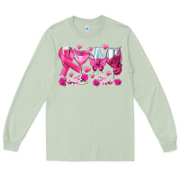 Matcha breast cancer wine glasses Long Sleeve Tee - texasbilliewilder