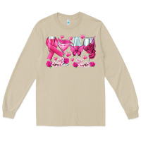 Mushroom breast cancer wine glasses Long Sleeve Tee - texasbilliewilder