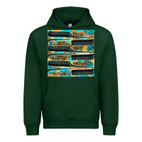 Forest Green Hairdresser Parting Comb With Leopard And Glitter Seamless Pattern Bbs Urban Hoodie - BundleAndBundleShop