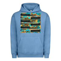 Pigment Pebble Blue Hairdresser Parting Comb With Leopard And Glitter Seamless Pattern Bbs Urban Hoodie - BundleAndBundleShop
