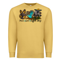 Antique Gold Peace Love Suffolk Sheep Premium Sweatshirt - LillyAllenDesigns