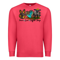 Cardinal Peace Love Suffolk Sheep Premium Sweatshirt - LillyAllenDesigns