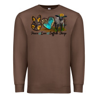 Chestnut Peace Love Suffolk Sheep Premium Sweatshirt - LillyAllenDesigns
