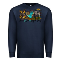 Navy Peace Love Suffolk Sheep Premium Sweatshirt - LillyAllenDesigns