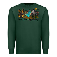 Sports Green Peace Love Suffolk Sheep Premium Sweatshirt - LillyAllenDesigns