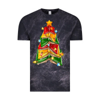 Cloud Black christmas book tree Vintage Tee - Zillion Design Studio