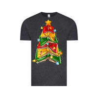 Vintage Black christmas book tree Vintage Tee - Zillion Design Studio