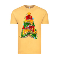 Vintage Mustard christmas book tree Vintage Tee - Zillion Design Studio